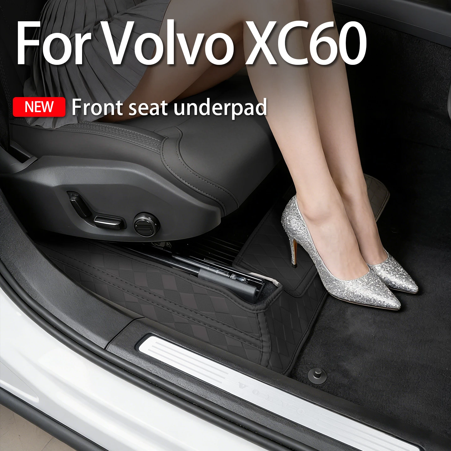 For Volvo XC60 front seat under protective mat anti-step leather cover Aar interior modification accessory accessories