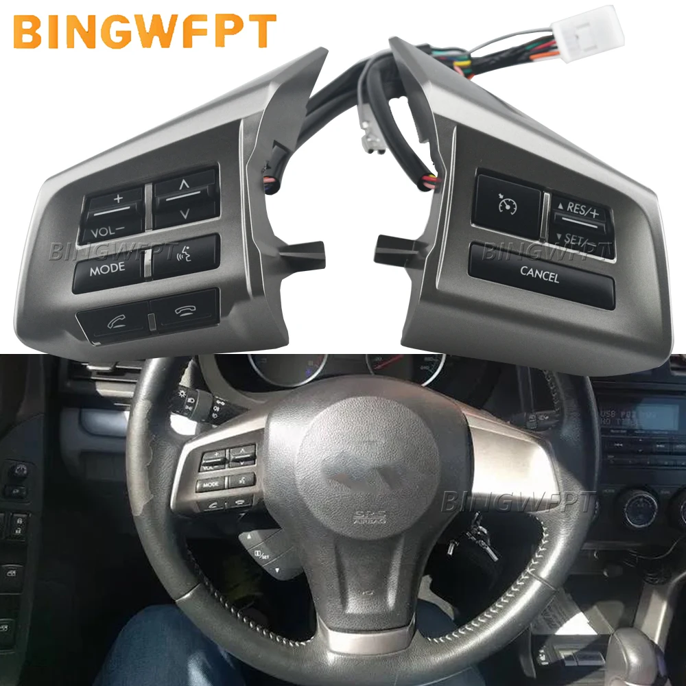 High Quality Left+Right Volume Phone Button Switch Steering Wheel Control Button For Subaru XV Crosstrek Forest 2013-2014