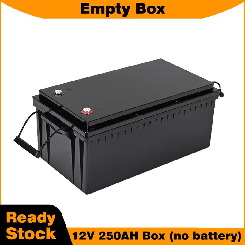 12V 250AH Empty Battery Case with Handle for LifePO4 Battery Pack Solar System Storage Box Plastic Waterproof Box for 32650