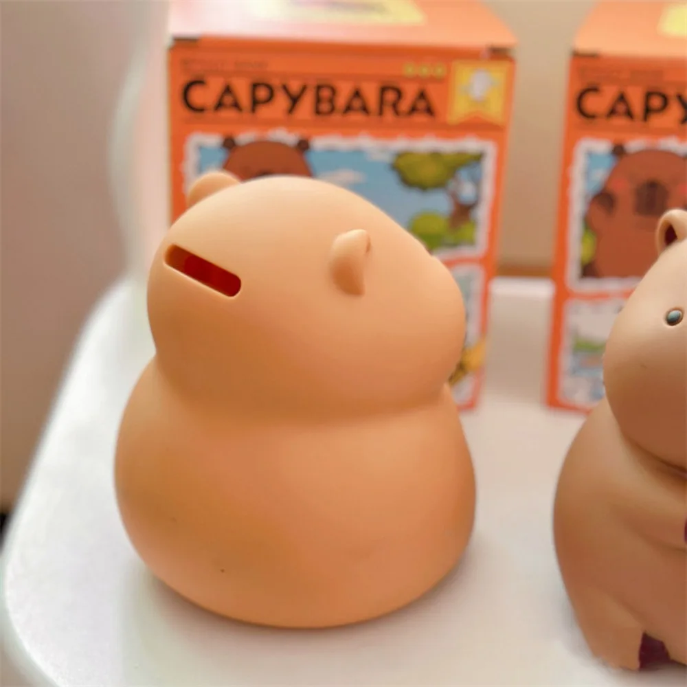 저축 탱크 카피바라 돼지 저금통 대용량 장식 카피바라 돈 상자 Collectible Cartoon Capybara Kids Storage Box