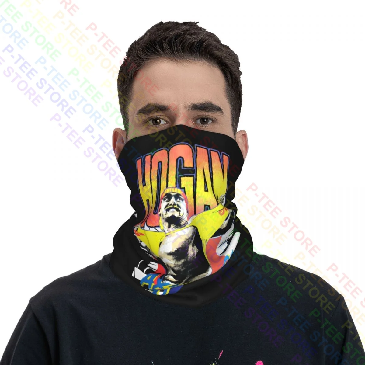 Hulk Hogan Gene Bollea Wrestler Neck Gaiter Bandana Scarf Face Mask Summer Running Cover Bandana