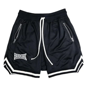 Hardcore New Men Summer Cotton Solid Color Shorts Wysokiej jakości Casual Elastic Waist Wygodne oddychające krótkie spodnie