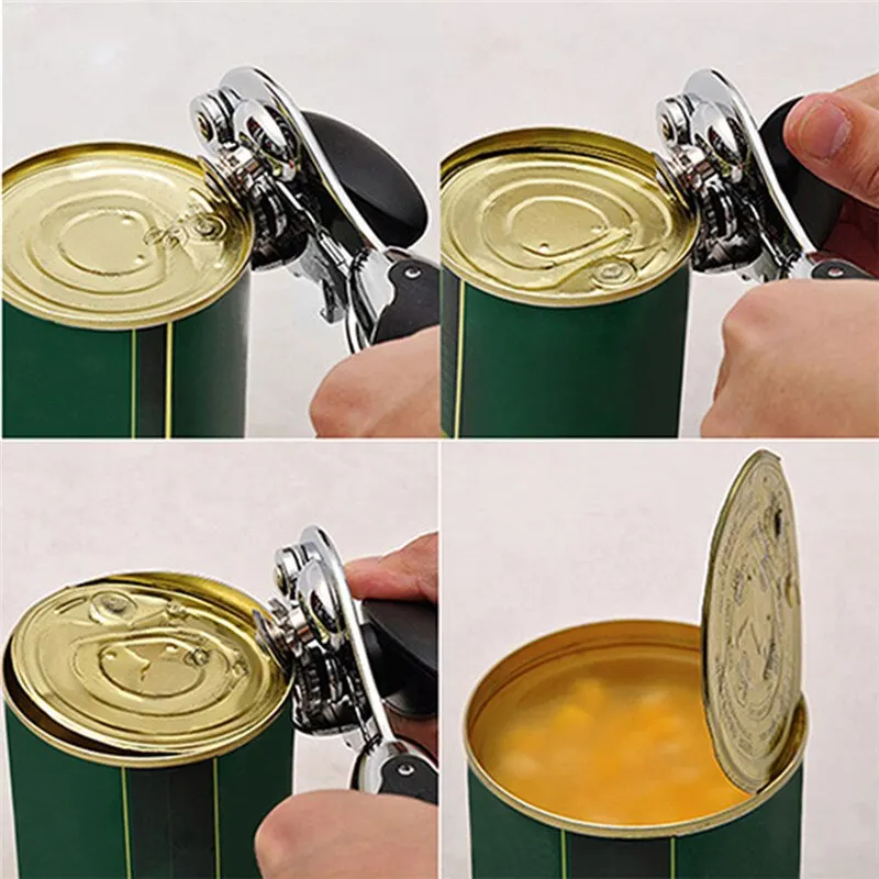 Stainless Steel Multifunctional Professional Can Manual Can Opener Craft Beer Grip Can Opener Bottle Opener Kitchen Gadgets