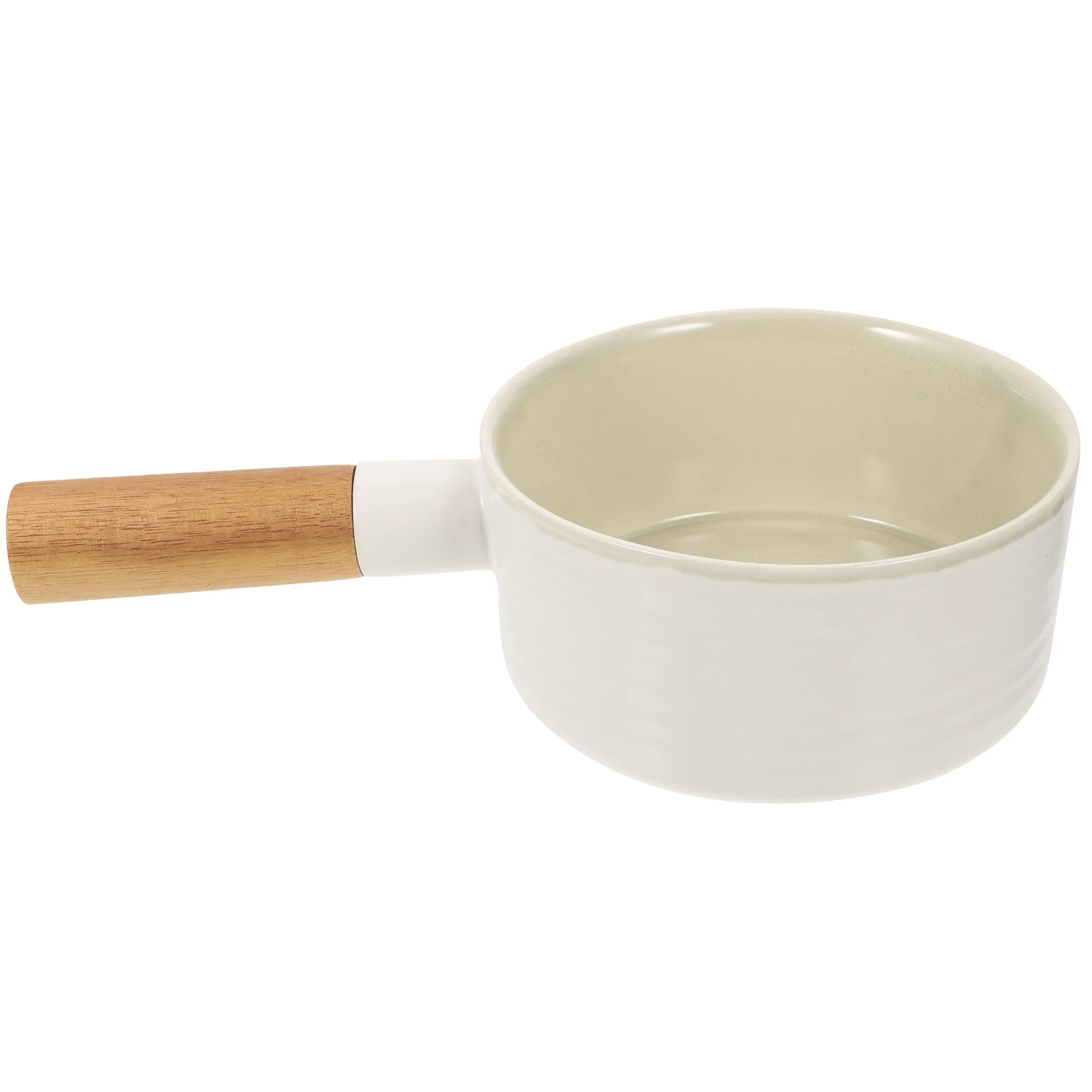 

Large Soup Bowl Deep Ceramic Noodle Salad Reusable Food Wear Resistant Ramen Kitchen Wooden H Smooth Cleaning Practical