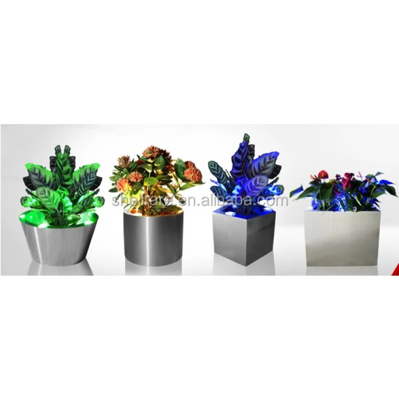 custom.Rectangular Planter Pot Metal Stainless Steel Flowerpot / Planter Boxes