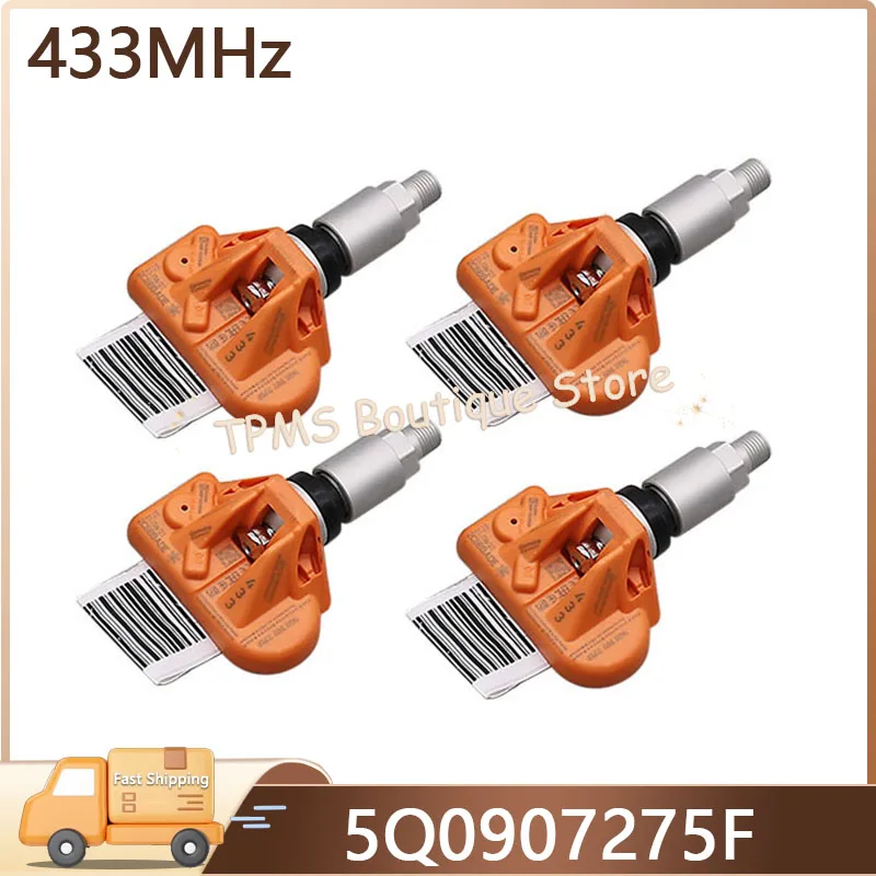 

Датчик TPMS 5Q0907275F 4 шт. 433 МГц Система датчиков автомобильных шин для Alpina XD3 Audi A3 A5 A8 Q4 BMW 6-Series Porsche Volkswagen Golf