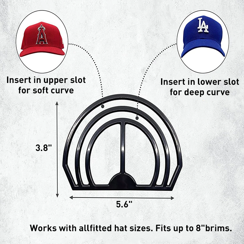 Hat Brim Bender Baseball Cap Shaper No Steaming Required - Convenient Shaper Design With Dual Option Perfect Hat Curving Band