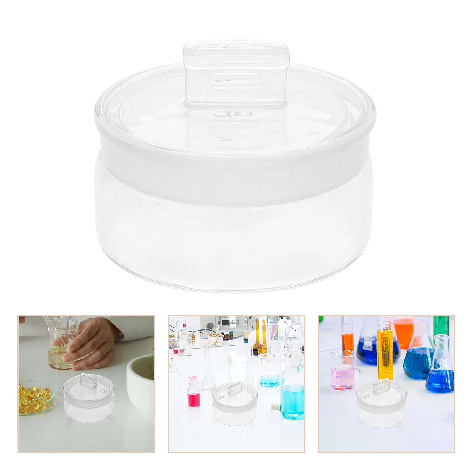 Flat Weighing Bottle Pill Container Small Glass Compression Packaging Cube Lab Erlenmeyer Flasks Packing Cubes