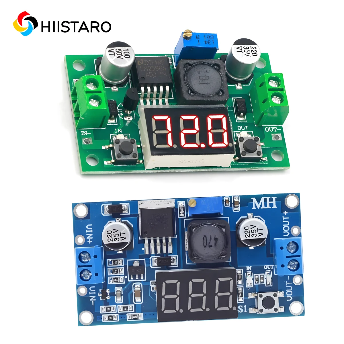 LM2596 DC-DC Buck Adjustable Regulator Module 4.5-40V To 1.25-37V DC-DC Voltage Regulator Module with LED Voltmeter