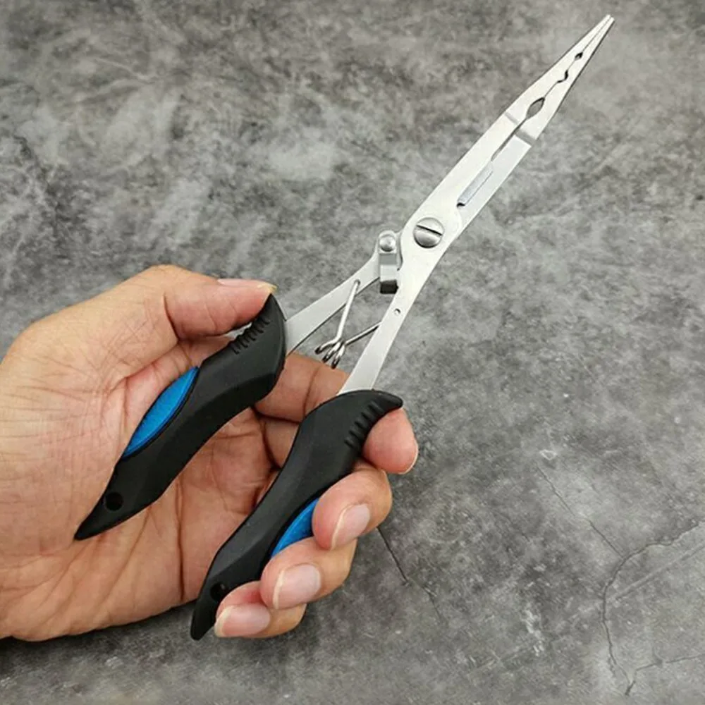 11,8 in Multifunktionale Luya Zangen Edelstahl Angeln Zangen Fischerei Zubehör Fisch Mund Zangen Haken mit Gummi Griff – Detail 8