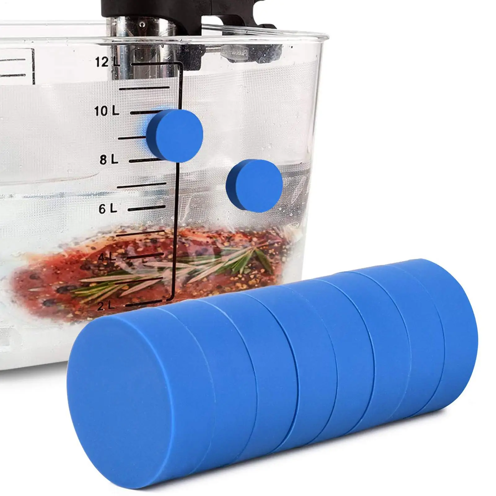The Sous Vide Magnet Keeps The Bag Submerged In 4PCS Of Food Grade Silicone. The Sous Vide Accessory Prevents Bag Floating