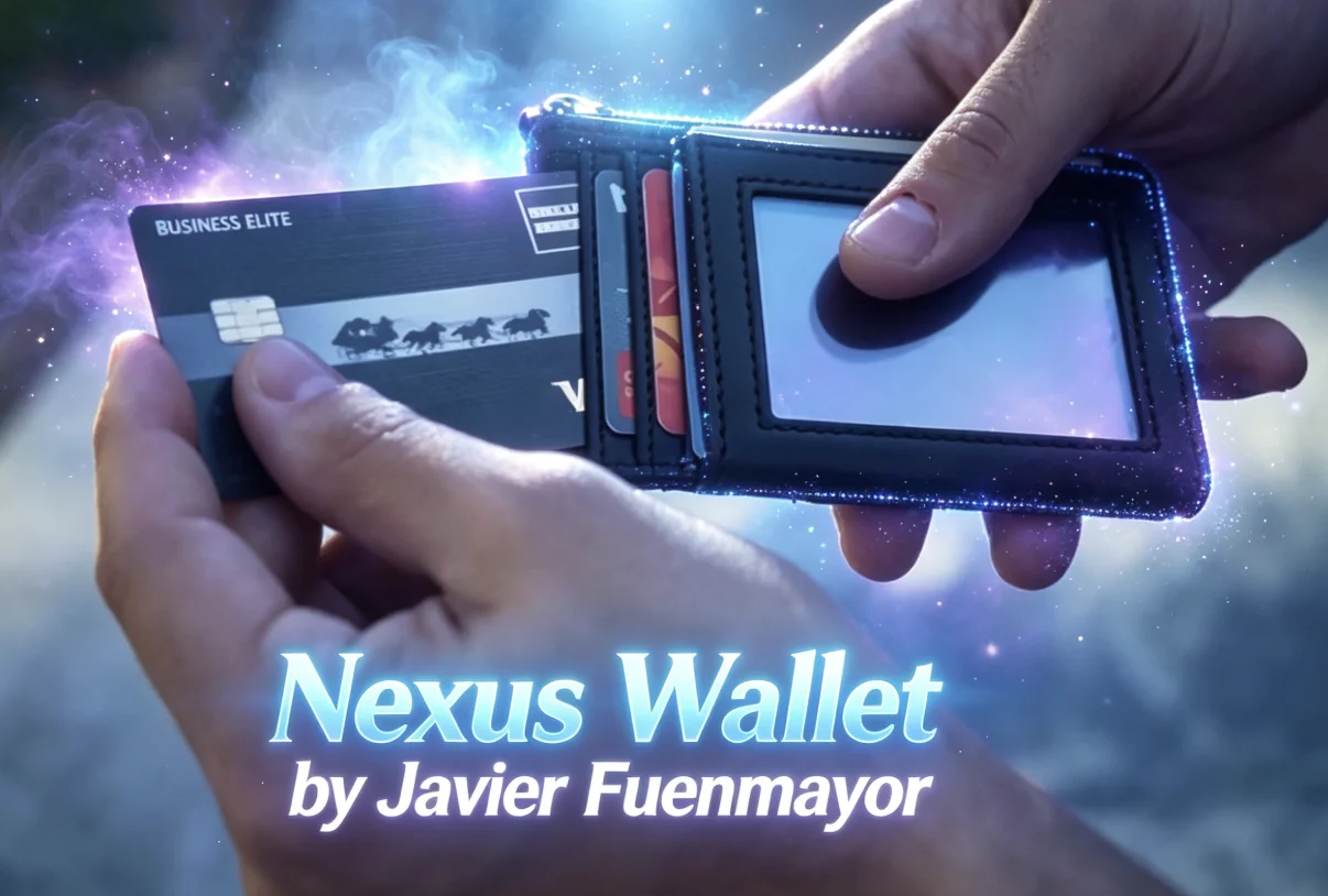 nexus-wallet-by-javier-fuenmayor-クローズアップマジックトリック-メンタリズム-スリムライン-エブリデイキャリー-マジシャン-スリークウォレット-マジックプロップス-楽しいマジック道具