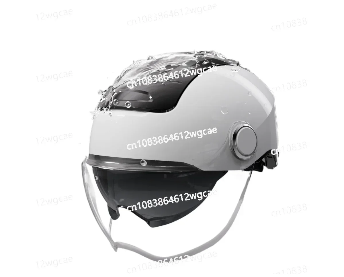 Electric motorcycle helmet for men and women in summer sunscreen half helmet battery four seasons helmet.