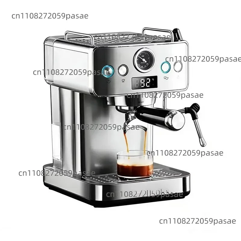 Electric household small semi-automatic espresso machine steam milk foam stainless steel coffee machine suitable for home