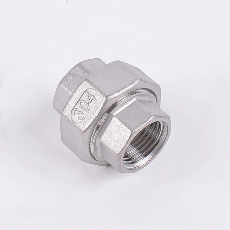 

1/4 3/8 1/2 1 1-1/4 1-1/2 2 BSP Female Thread SS304 Stainless Steel Live Joint Coupling Union Connector Pipe Fitting