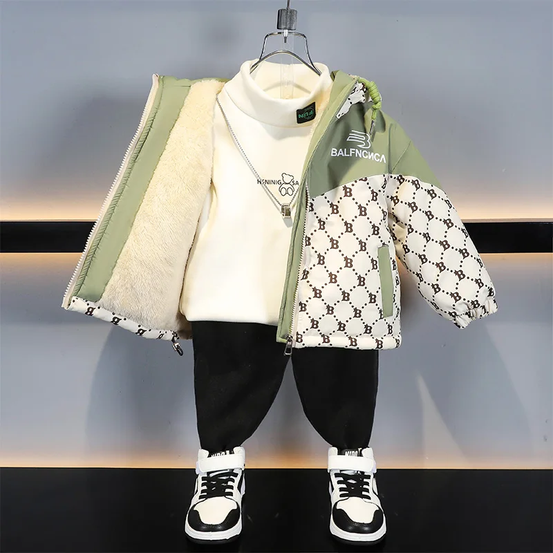 

Модная зимняя хлопковая куртка для мальчиков с утепленной флисовой подкладкой, молодежная, стандартного кроя, для дома, водонепроницаемая, на молнии