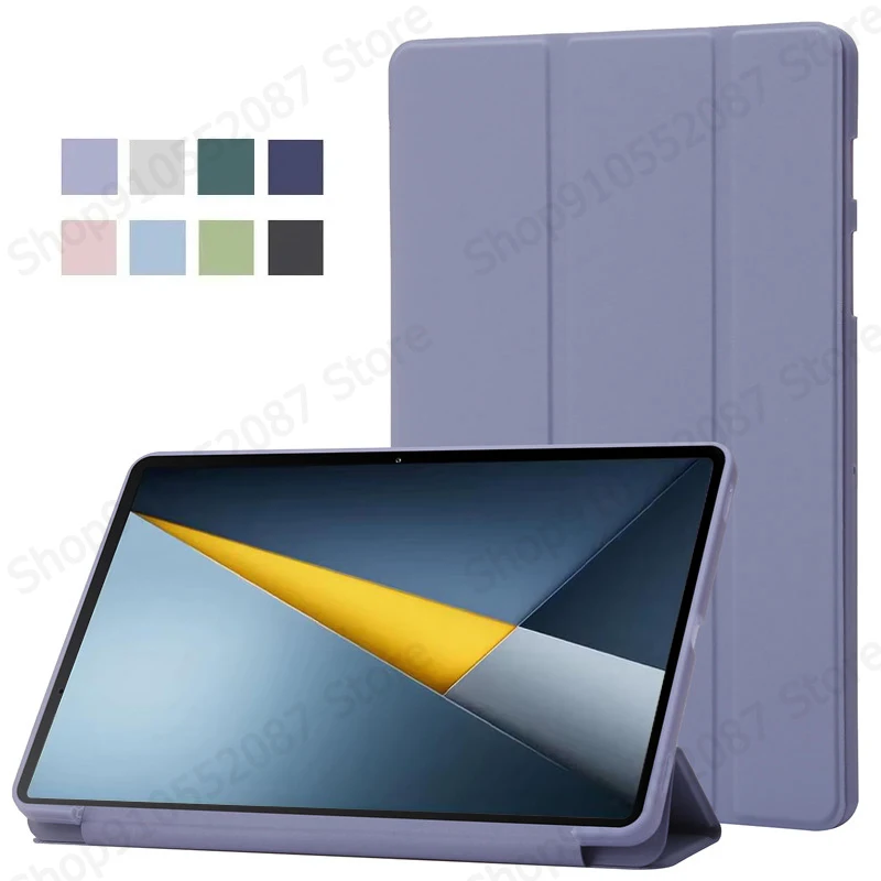 For Poco Pad M1 Case 12.1 inch Trifold PU Leaher Soft Back Stand Tablet Coque For Xiaomi Poco Pad M1 12.1 2025 Case Cover Funda