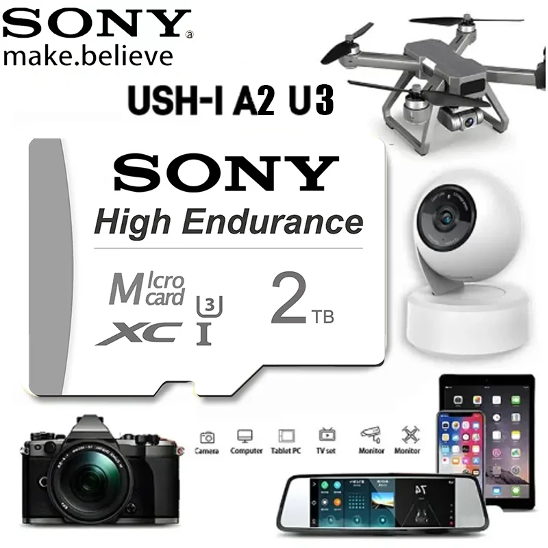 

Память SONY-Flash для монитора, видеокарта Micro SD, высокая прочность U3 V30, класс SD TF, 128 ГБ, 32 ГБ, 64 ГБ, 256 ГБ, 512 ГБ, 1 ТБ