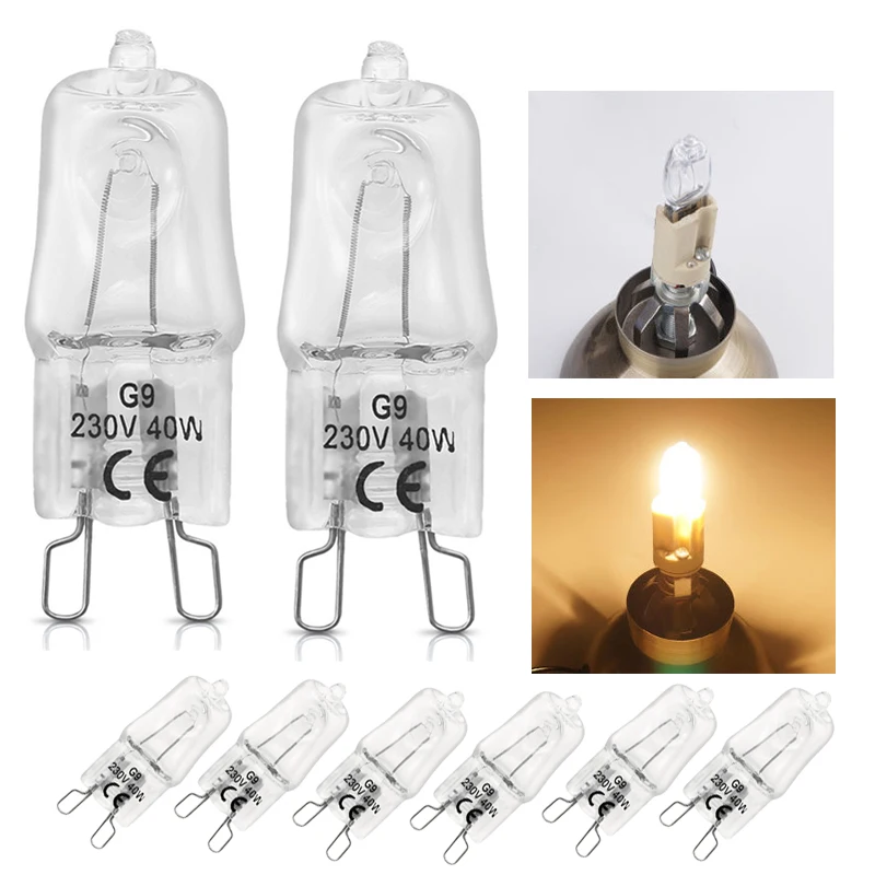 2/10PCS  40W Eco Halogen Light Bulbs LED Lamp Bulbs Energy Efficient Inserted Beads Crystal Lamp Home Interior Lighting Bulbs