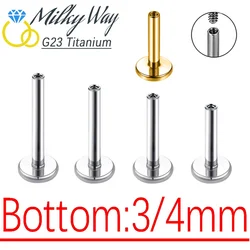 10/50Pcs Internal thread Base 3/4mm Bottom For Labret Nose Stud Earrings Universal base For Lip tongue Body Piercing Accessories