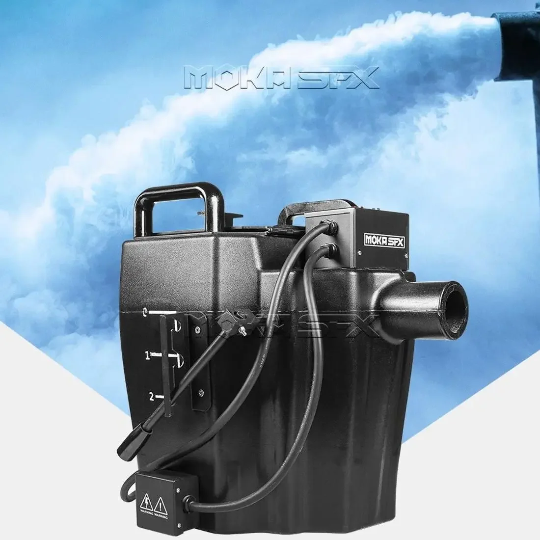 MOKA Low Ground Fog Machine 3500W Dry Ice Machine with Smoke Nozzle Hose and Movable Base Professional Stage Effects For Wedding