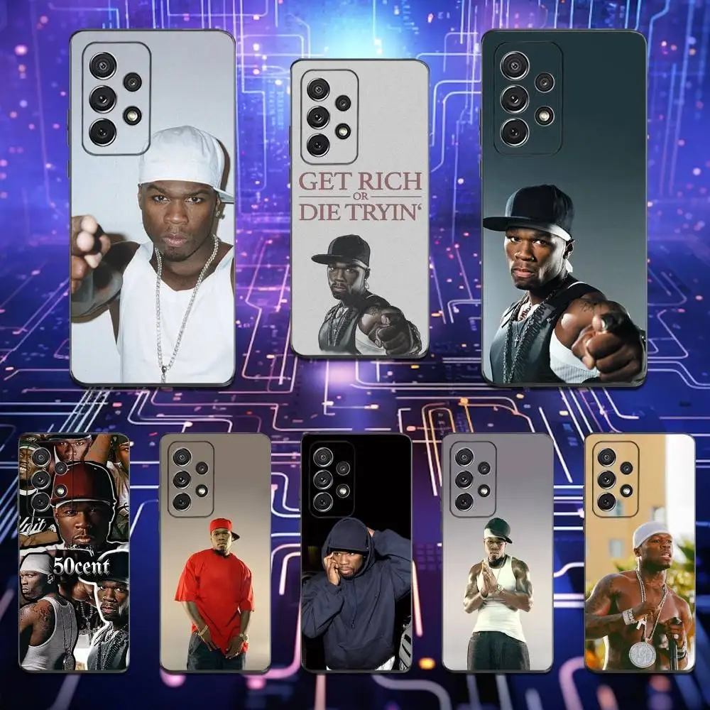 

50 C-Cent Singer In D-Da Club Phone Case For Samsung S25,S24,S23,S22,S21,S20,S10,Ultra,Plus,Lite,FE,Soft Silicone Black Cover