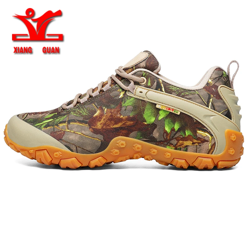 2022 XIANGGUAN Man Outdoor Waterproof Canvas Hiking Shoes Low Boots Anti Skid Wear Resistant Breathable Fish Climbing Sneakers