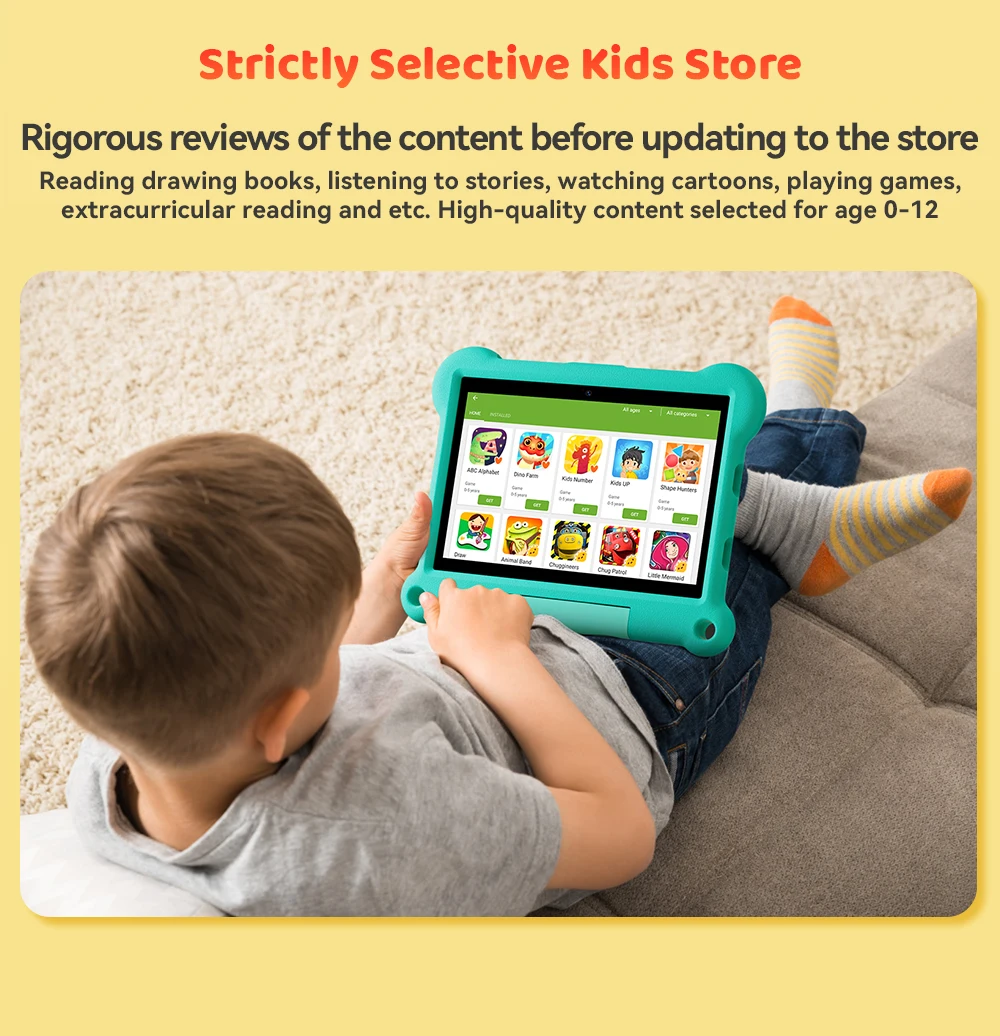 (Clearance)10 Inch Kids Tablet Android14 4GB RAM + 64GB ROM WIFI Google Play Children Tablet for Kids Study Gaming