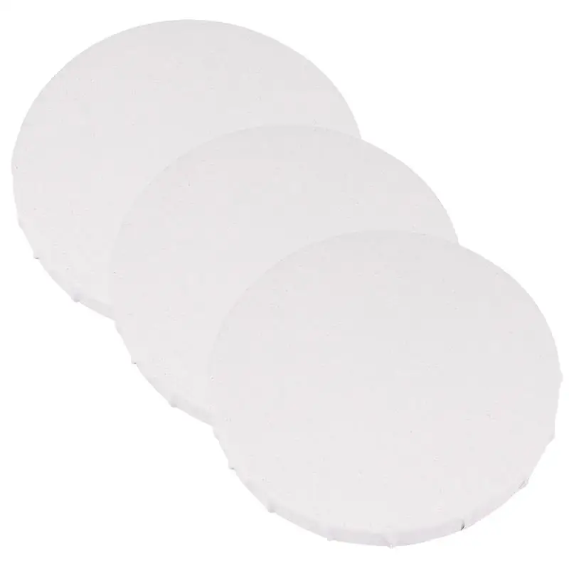 4 Pcs Table Top Easel Mini Easels Oil Painting Board DIY Round Bamboo Blank