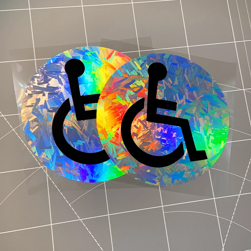 Disabled Wheelchair Handicap Car Stickers Waterproof for DIY Auto Rear Window Trunk Bumper Vinyl Decals Vehicle Decoration