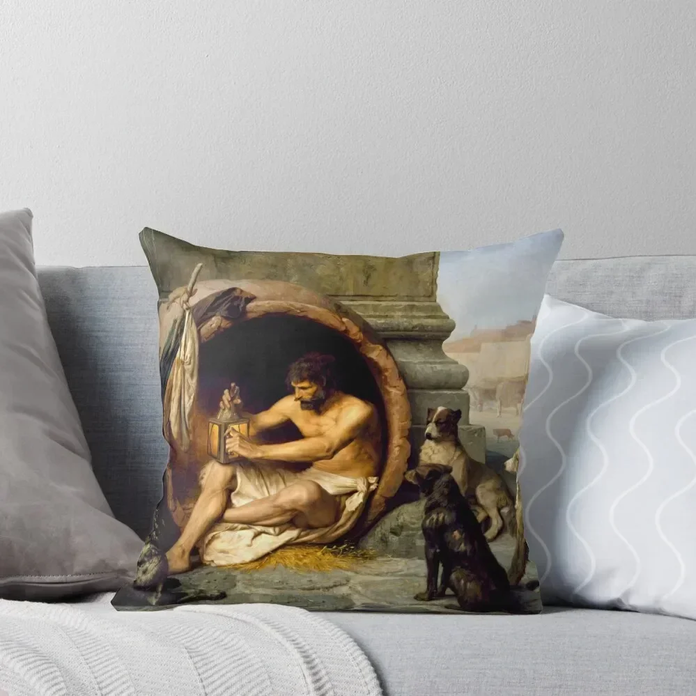 

Diogenes by Gerome Throw Pillow Sofa Cushion Cover pillow pillowcase Pillows Aesthetic Christmas Covers pillow