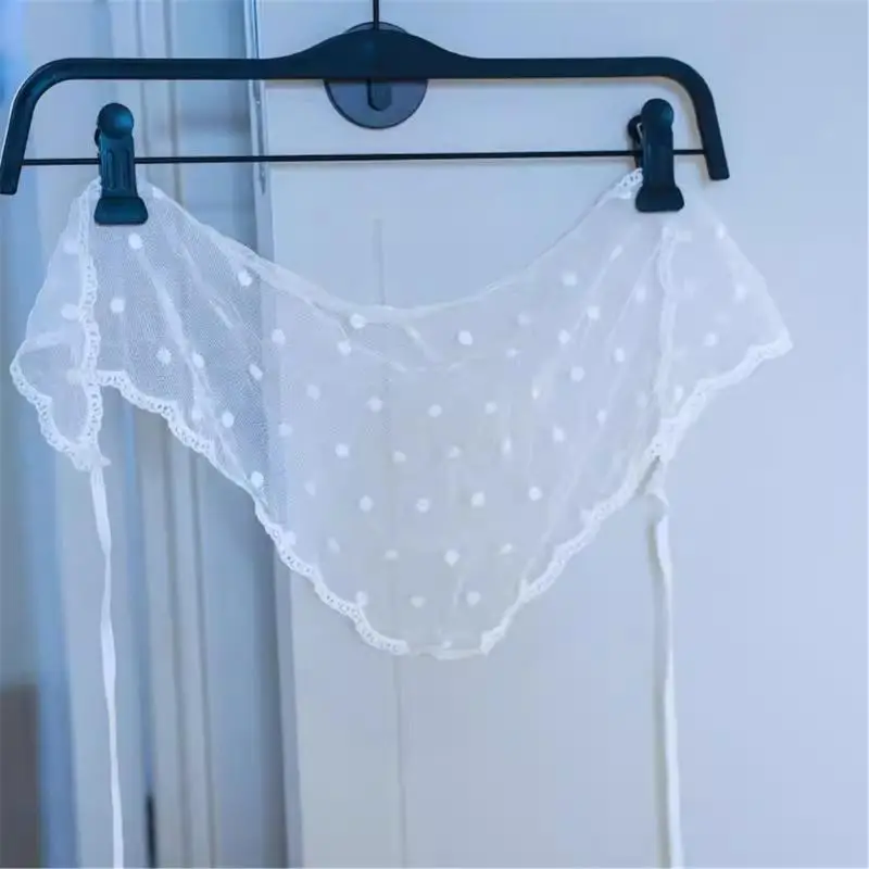 

39BD Embroidered Lace Bandana Headscarf Turban Headwear Headgear for Outdoors Lace Pattern Laciness Hair Scarf