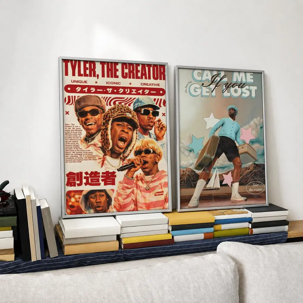 Rapper Tyler, The Creator Poster Self‑Adhesive Waterproof PP Poster Coffee House Bar Wall Art Sticker Room Home Decor