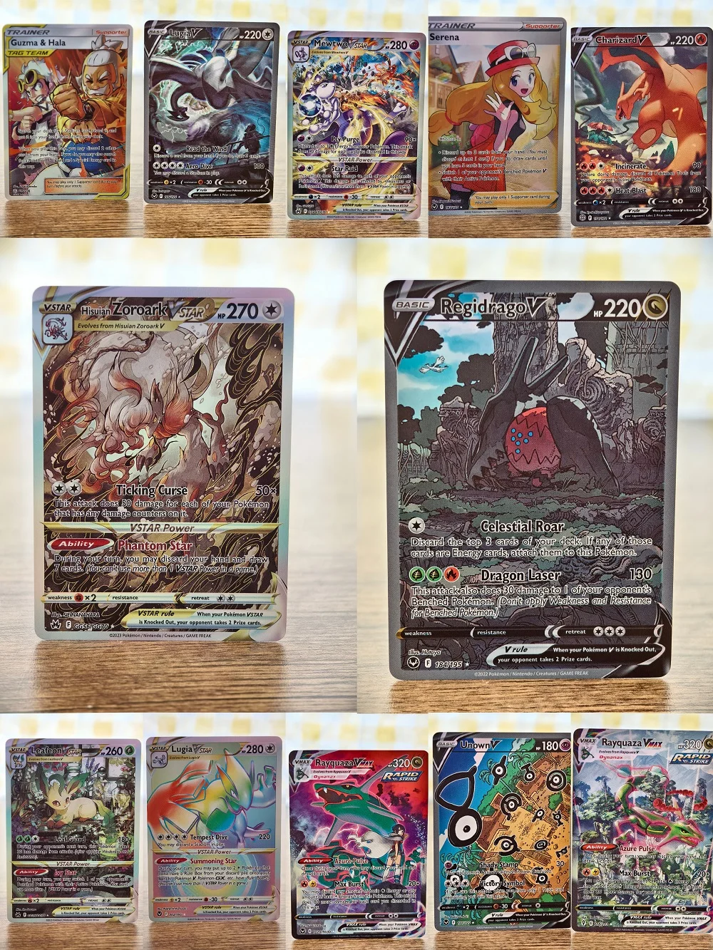 

Набор карт MINISO Pokémon TCG — Lugia, Rayquaza VMAX, Mewtwo Star, 12 редких + бесплатный чехол [GG/GG70, TG20/TG30]