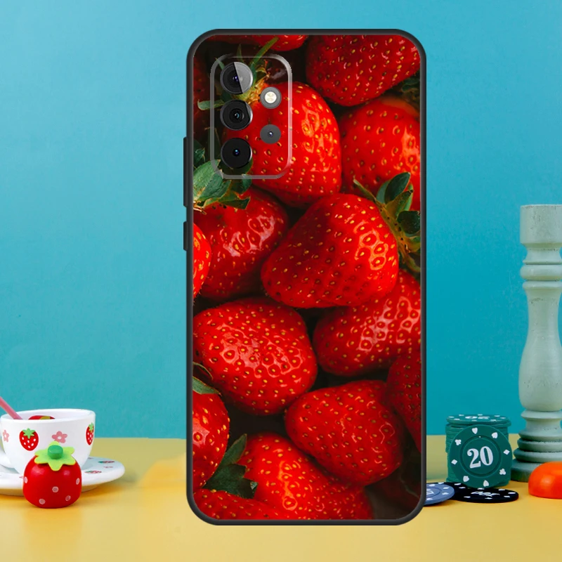 Summer Fruit Strawberry Case For Samsung Galaxy A13 A23 A33 A53 A42 A32 A22 A12 A51 A71 A14 A24 A34 A54 A52 Coque