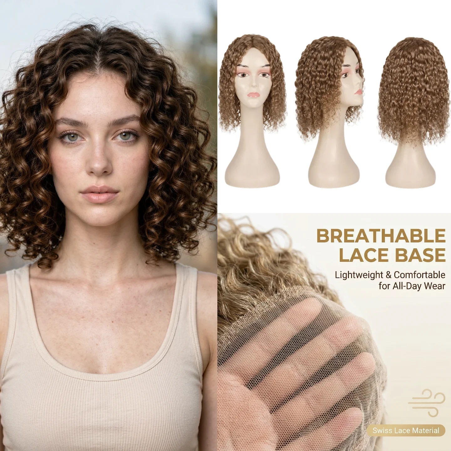Women Hairpiece Human Remy Hair Swiss Lace 13x14cm 12inch Water Wave Topper Hand-Tied Color #1B #60 Wholesale