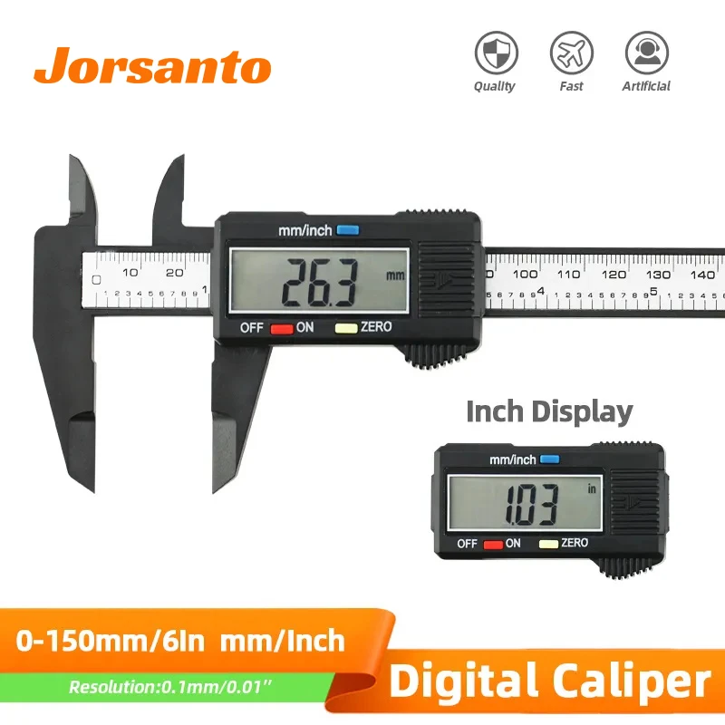 Electronic Pachometer Digital Caliper Vernier Calipers Micrometer Ruler Carbon Fibre Plastic Gauge Measuring Tools Instrument