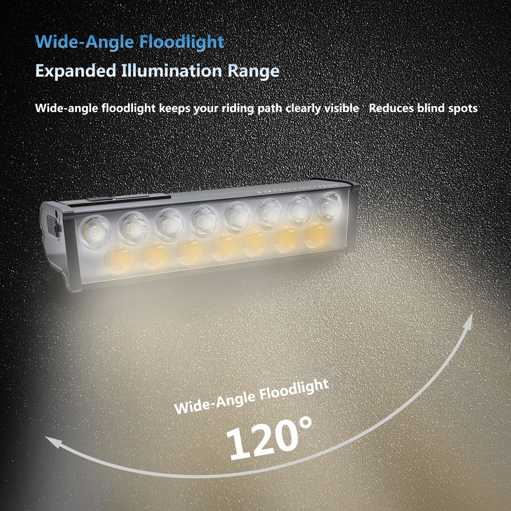 

15LED Bike Front Light Rainproof Type-c Rechargeable Bicycle Light Cycling Headlight 4000LM White/Green Light MTB Bike Lamp