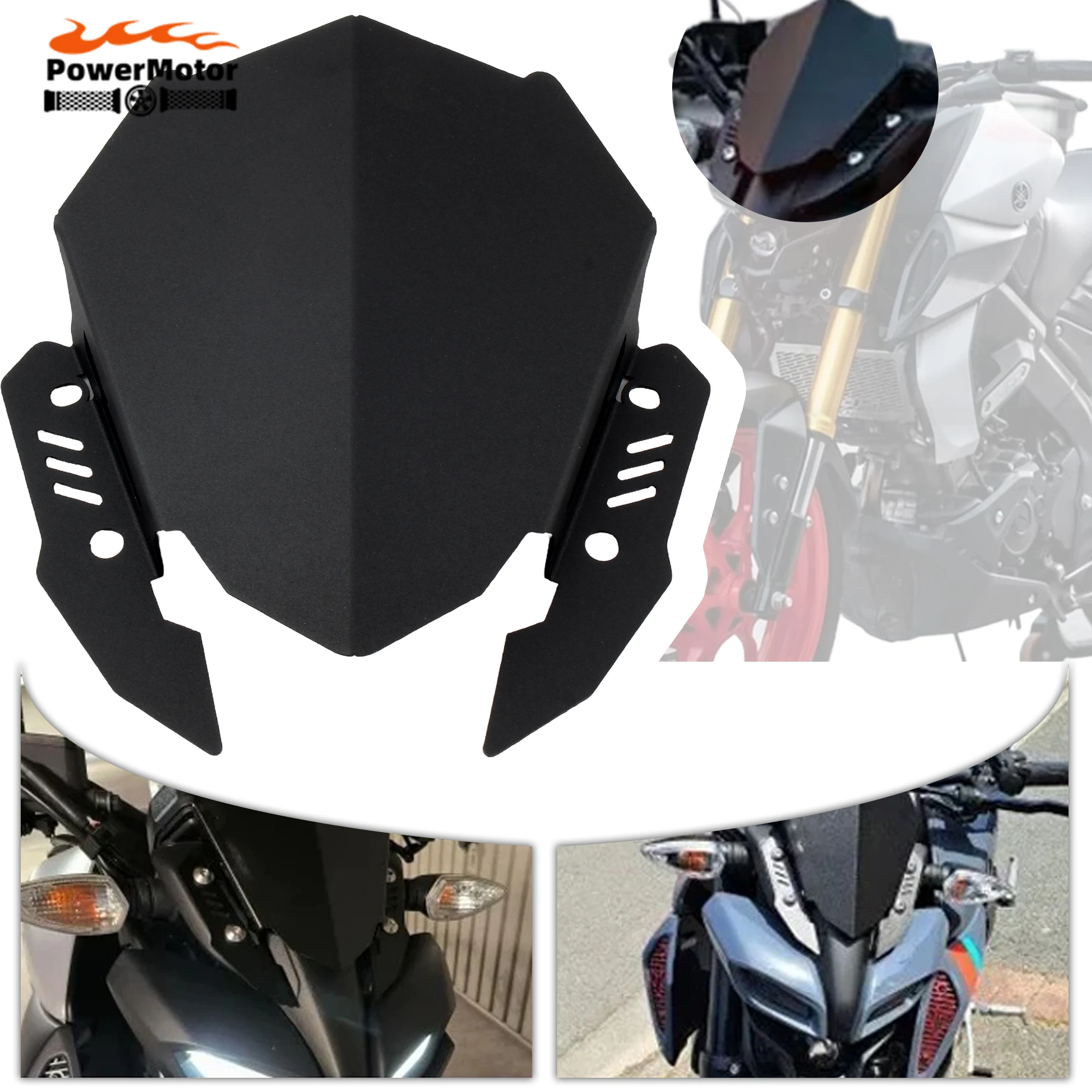

Motorcycle Accessories Aluminum Sports WindScreen Windshield Deflector For Yamaha MT15 MT125 MT-125 MT25 MT-25 Accessories