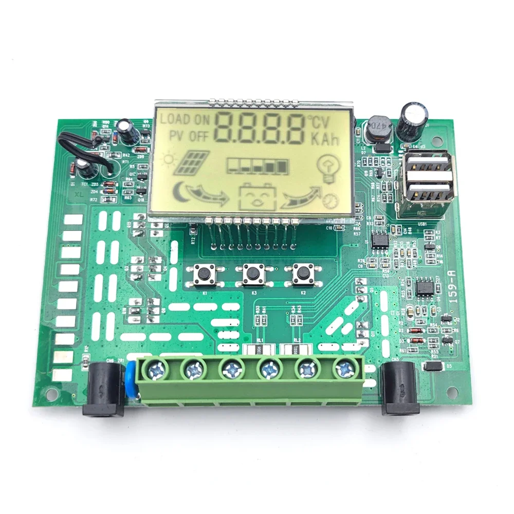 MPPT 30/40/50/60/80/100A Solar Charge Controller 12V 24V Dual USB LCD Display Auto Cell Panel Charger Regulator with Load