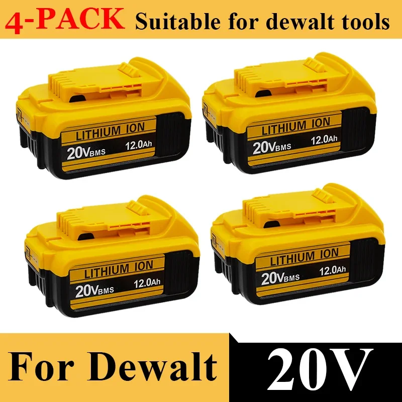 

100% Original 20V 12.0Ah MAX Battery Power Tool Replacement For DeWalt DCB184 DCB181 DCB182 DCB200 20V 12Ah 18Volt 20v Battery