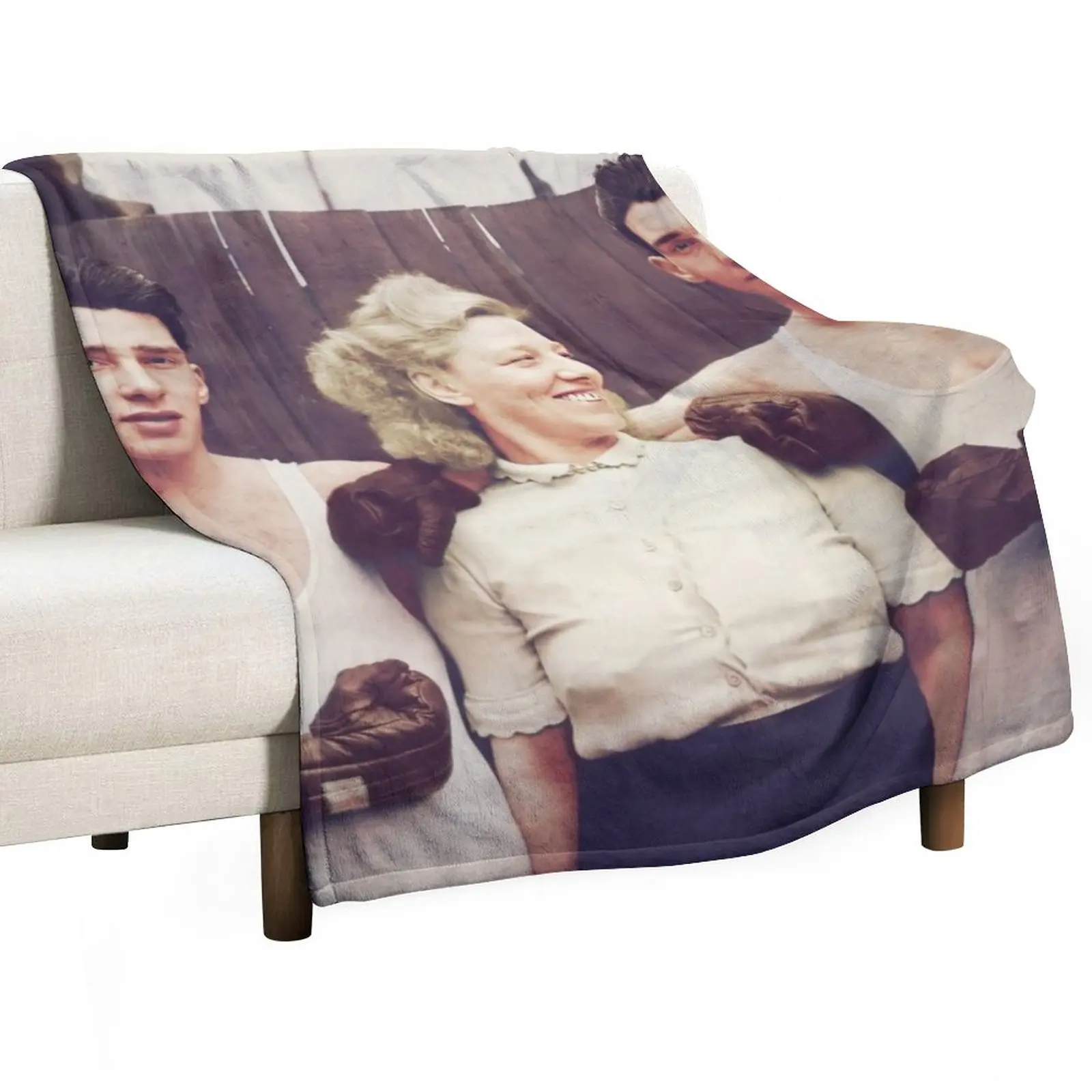 

The Kray Twins in colour Throw Blanket Giant Sofa Blanket Soft Bed Blankets Cute Blanket Warm Blanket