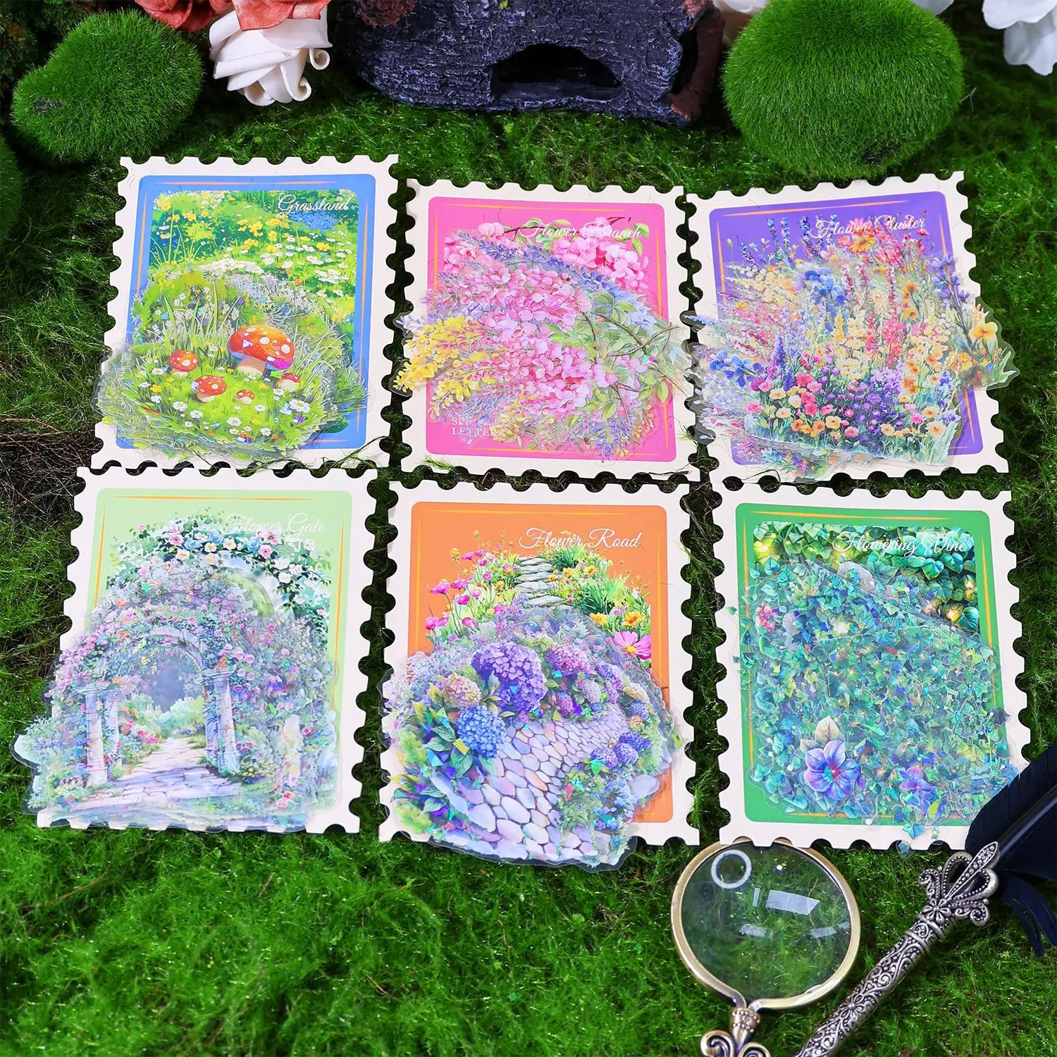 20pcs/1lot Kawaii Scrapbook Stickers Spring Day Letter Junk Journal Gold Planner Stationery Sticker Planner Decorative