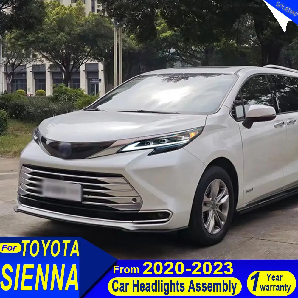 Car Lights headlights For Toyota Sienna 2020-2023 LED Headlight Newest Design DRL Projector Lens Signal Lamp Tool Accessories