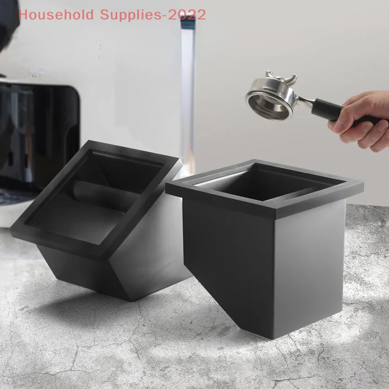 

Coffee Grounds Box Desktop Embedded Hollow Bottomless Grounds Box Bar Square Stainless Steel Coffee Knocking Grounds Bucket
