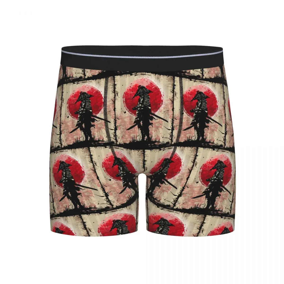 

Long Boxer Underpants Shorts Japanese Art Samurai Fighter Bushido Panties Men's Ventilate Underwear for Homme Man Boyfriend Gift