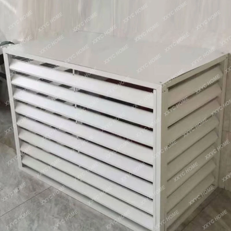 Custom Aluminum Alloy Air Conditioner Galvanized Steel Exterior Cover Balcony Guardrail Stainless Steel Rain Grid Slit Vent