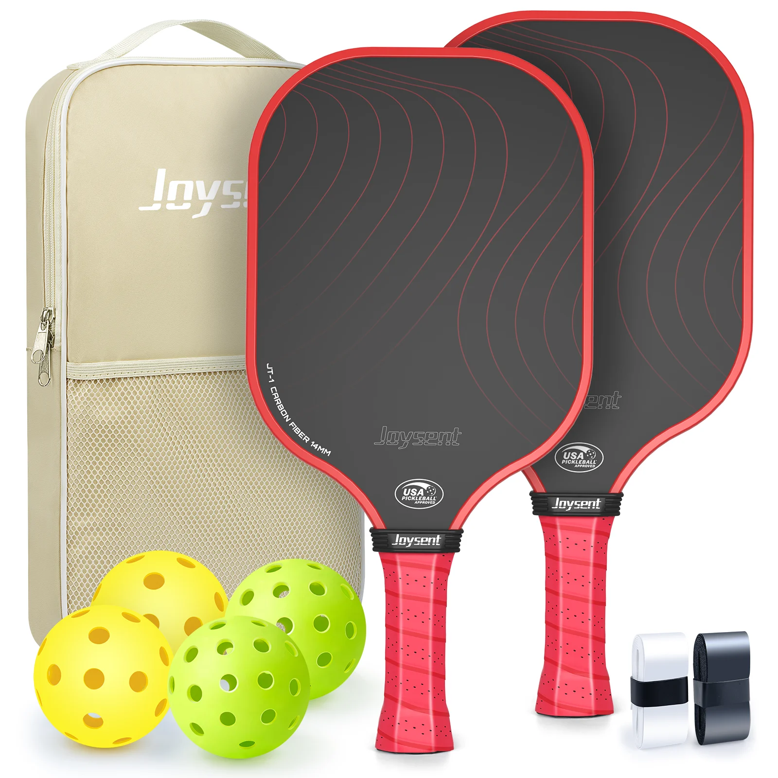 joysent-usapa-approved-pickleball-paddles-set-carbon-fiber-14mm-pickleball-set-with-2-pickleball-rackets-for-beginner-men-women