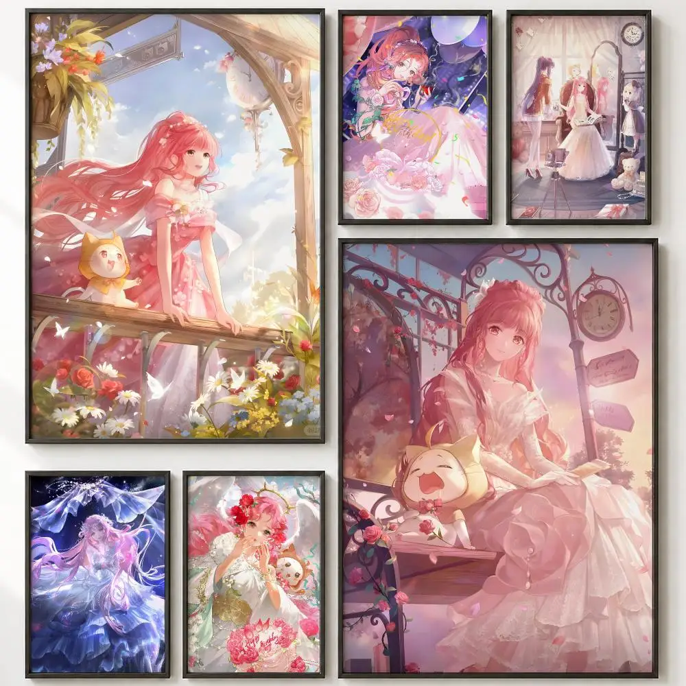 Video Game Miracle Nikki Poster HD poster wall art self-stick no-residue for home cafe office great gift