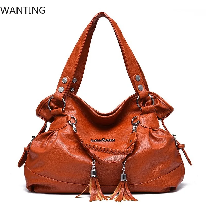 

Новая женская большая сумка, роскошная дизайнерская женская сумка, большая вместительная мягкая кожаная модная женская сумка на плечо 8814